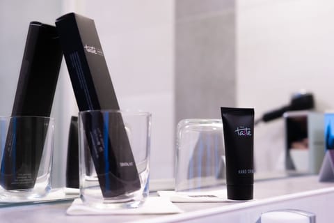 Standard Double Room | Bathroom | Shower, hair dryer, towels, soap