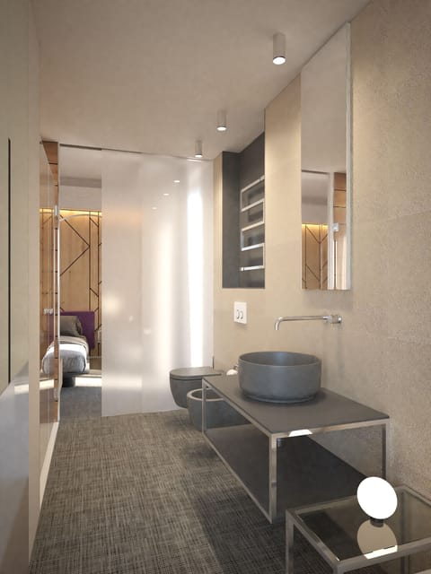 Exclusive Studio Suite, Sea Facing | Bathroom | Shower, hair dryer, towels, soap