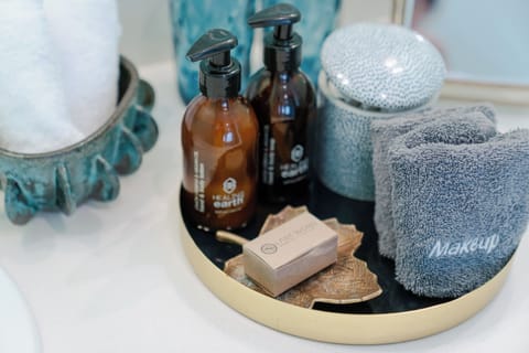 Suite, 1 King Bed, Poolside | Bathroom | Separate tub and shower, deep soaking tub, designer toiletries