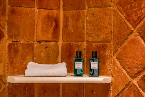 Deluxe Suite, Courtyard View | Bathroom amenities | Separate tub and shower, rainfall showerhead, free toiletries