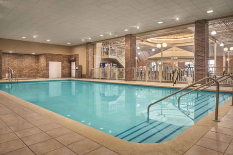 Indoor pool, open 6:30 AM to 11:00 PM, sun loungers