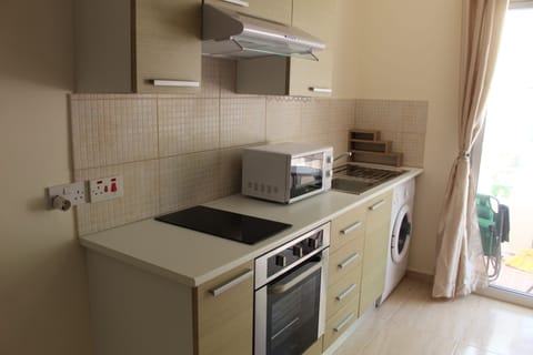 Apartment | Private kitchen | Full-size fridge, microwave, oven, stovetop