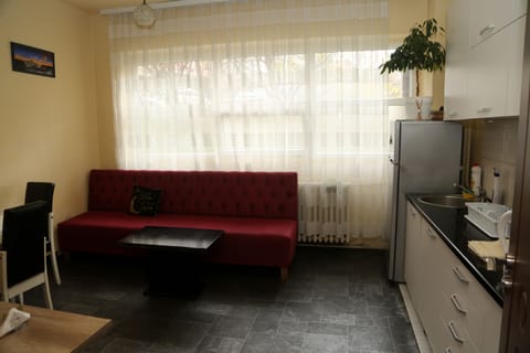 Down comforters, desk, laptop workspace, iron/ironing board