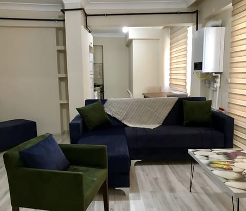 Apartment, 1 Bedroom | Living area | 82-inch LED TV with satellite channels, TV