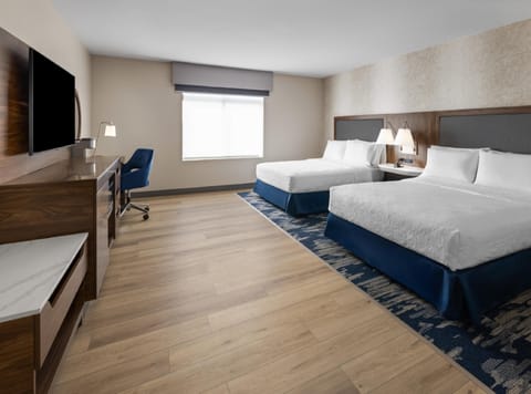 Room, 2 Queen Beds, Accessible, Non Smoking | Desk, laptop workspace, blackout drapes, iron/ironing board