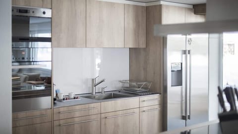 Apartment (Andy) | Private kitchen | Fridge, microwave, oven, stovetop