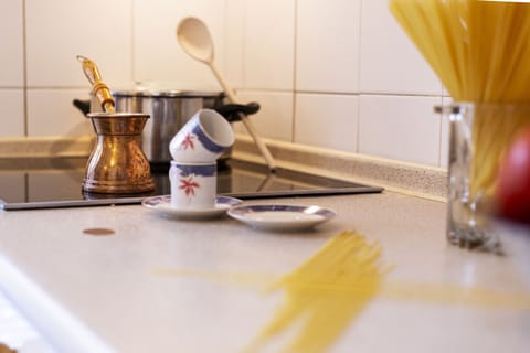 Fridge, electric kettle