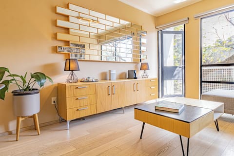 Deluxe Apartment, 2 Bedrooms, Non Smoking, Balcony | Living area | 55-inch Smart TV with digital channels, smart speakers