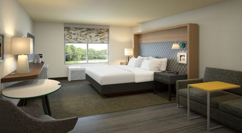 1 bedroom, hypo-allergenic bedding, desk, laptop workspace