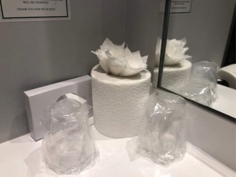 Free toiletries, hair dryer, towels