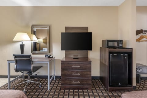 Standard Room, 2 Double Beds, Non Smoking, Refrigerator & Microwave | In-room safe, laptop workspace, blackout drapes, iron/ironing board