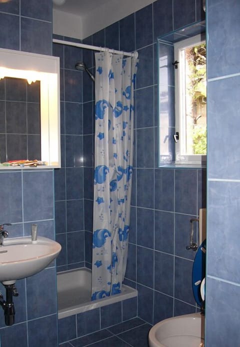 Shower, soap, toilet paper