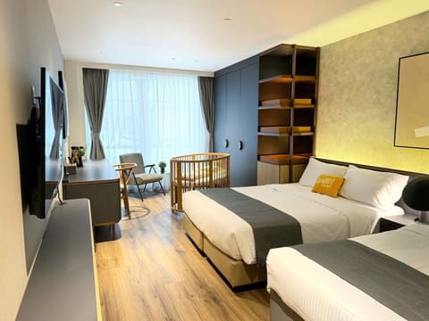 In-room safe, desk, laptop workspace, iron/ironing board