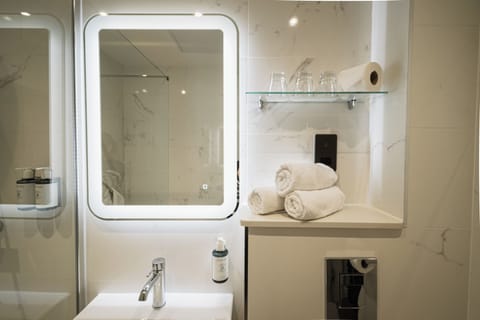 Deluxe Twin Room | Bathroom | Free toiletries, hair dryer, towels, soap