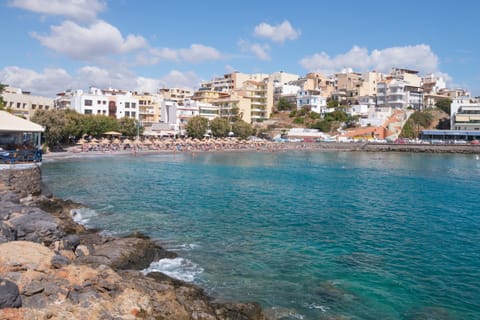Beach nearby, sun loungers, beach umbrellas