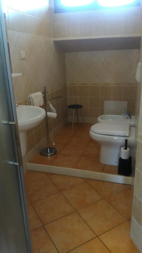 Shower, free toiletries, hair dryer, bidet