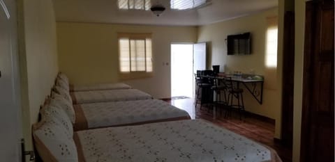 Family Quadruple Room | Laptop workspace, soundproofing, WiFi (free), bed sheets
