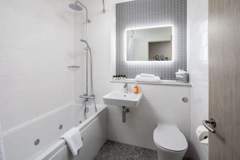 Free toiletries, hair dryer, towels, soap