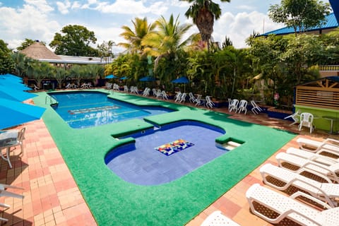 Outdoor pool, open 9:00 AM to 5:00 PM, sun loungers