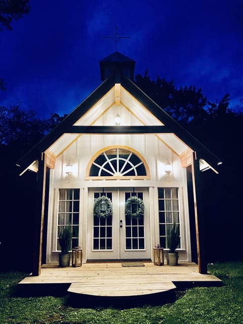 Outdoor wedding area