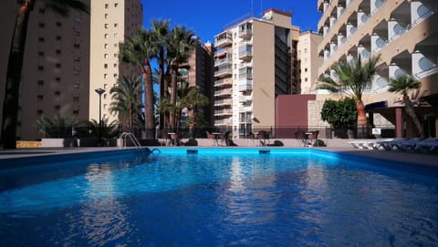 Outdoor pool, open 10:00 AM to 8:00 PM, sun loungers