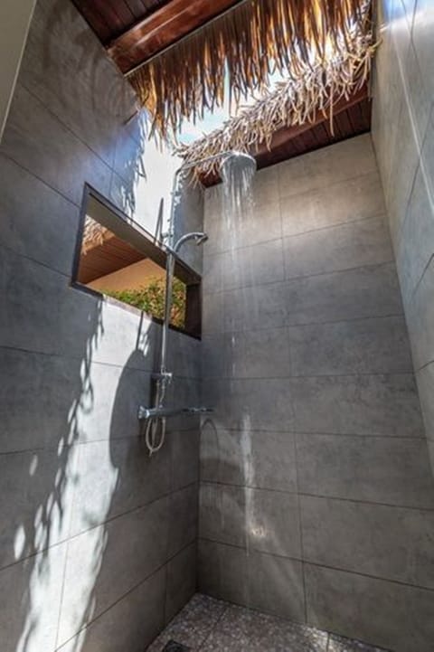 Deluxe Beach Front Cottage | Bathroom shower