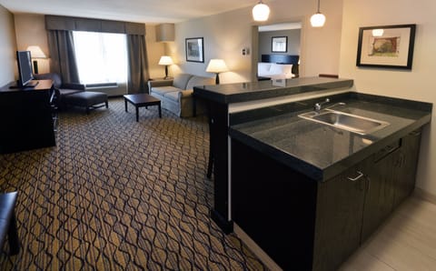 Suite, 2 Queen Beds, Accessible (Communications, Mobility) | Down comforters, desk, laptop workspace, blackout drapes