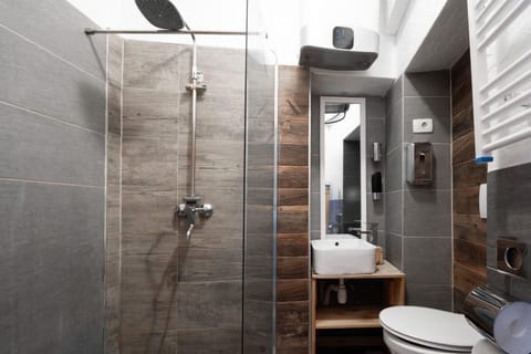 Family Room (Room 6) | Bathroom | Shower, hydromassage showerhead, free toiletries, hair dryer