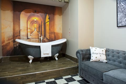 Royal Suite (Basement) | Premium bedding, down comforters, memory foam beds, minibar