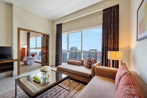 Premium bedding, down comforters, pillowtop beds, in-room safe