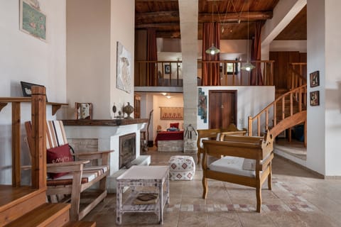 Traditional Villa, Multiple Bedrooms, Private Pool | Living area | Flat-screen TV, fireplace, DVD player