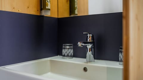 Shower, free toiletries, towels