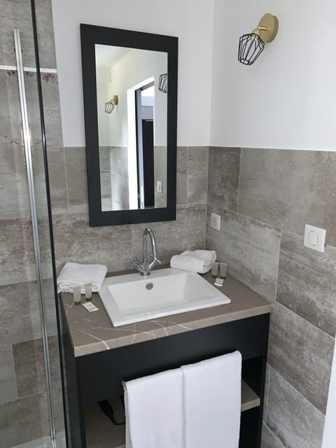 Standard Double Room | Bathroom | Hair dryer, towels, soap, shampoo