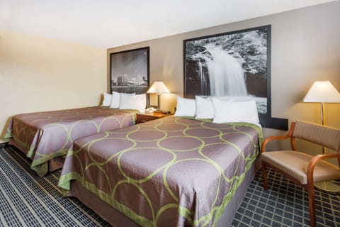 Room, 2 Queen Beds, Non Smoking | Desk, blackout drapes, iron/ironing board, free WiFi