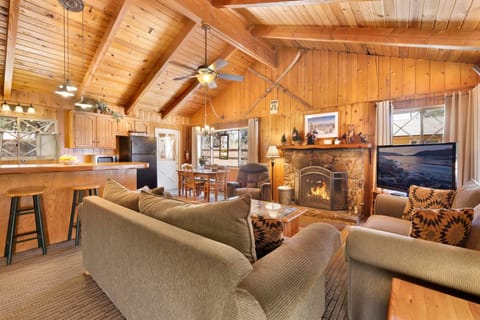 House, Multiple Beds, Patio, Mountain View (621) | Living area | Fireplace