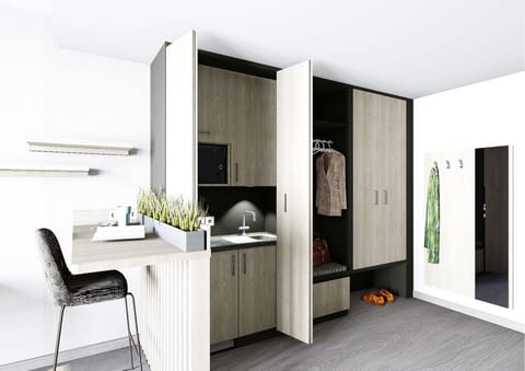 Superior Double Room, Kitchenette | Private kitchen | Coffee/tea maker