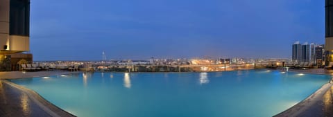 Outdoor pool, open 8:00 AM to 10:30 PM, sun loungers