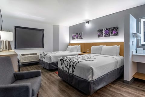 Standard Room, 2 Double Beds, Non Smoking | In-room safe, desk, iron/ironing board, rollaway beds