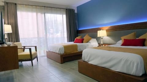 Family Double Room, 2 Double Beds | Egyptian cotton sheets, premium bedding, down comforters