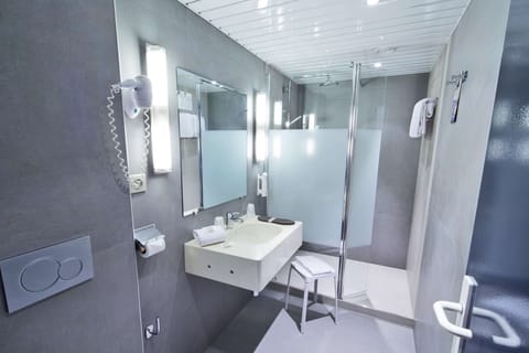 Desk, laptop workspace, blackout drapes, soundproofing