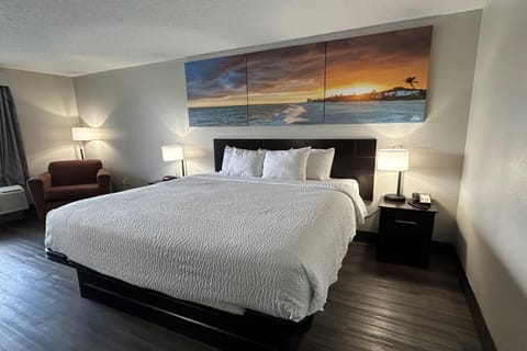 In-room safe, desk, iron/ironing board, cribs (free)