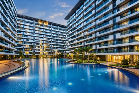 Outdoor pool, open 11:00 AM to 9:00 PM, sun loungers
