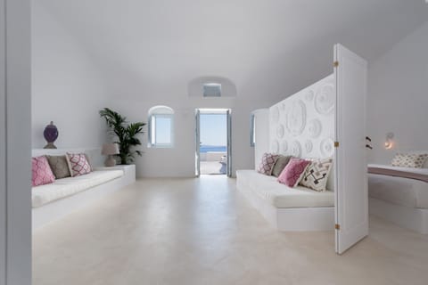 Villa, Hot Tub (caldera view) | Living area | 24-inch LCD TV with cable channels, TV