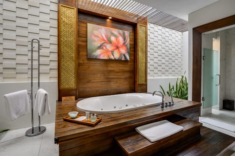 Villa, 1 Bedroom, Private Pool (Ayung) | Bathroom | Separate tub and shower, rainfall showerhead, free toiletries