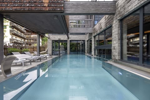 Indoor pool, outdoor pool, sun loungers