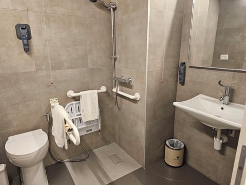 Double Room, Mobility Accessible | Bathroom | Free toiletries, hair dryer, slippers, bidet