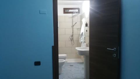 Standard Double Room (101) | Bathroom | Shower, rainfall showerhead, hair dryer, bidet