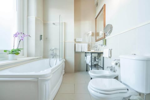 Family Room (Belle Etage) | Bathroom | Hair dryer, towels