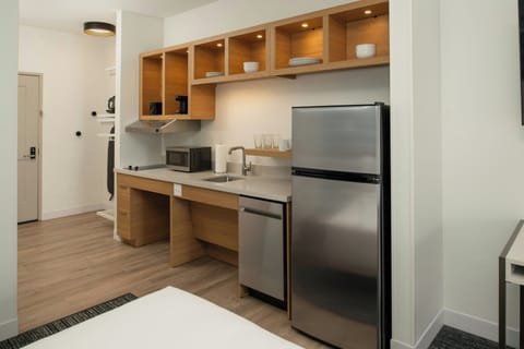 Standard Studio, 2 Queen Beds, Lake View | Private kitchen | Fridge, microwave, dishwasher, coffee/tea maker