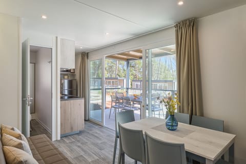 Family Mobile Home, 3 Bedrooms | Living area | Flat-screen TV